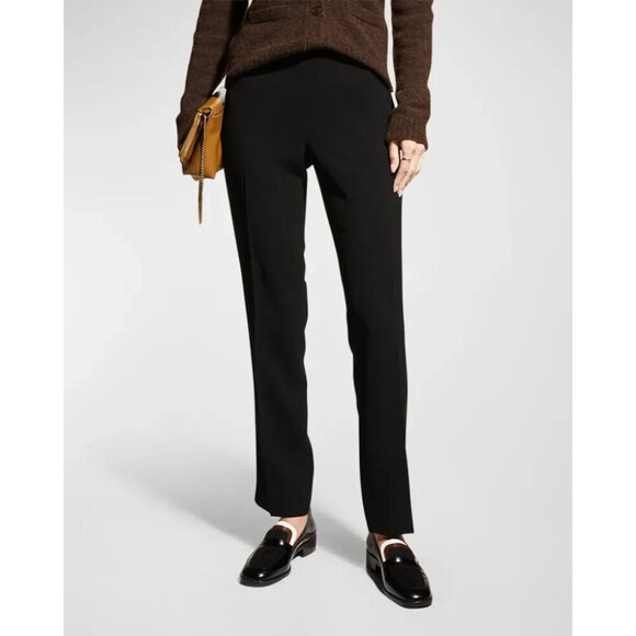 Lafayette 148 New York Bleecker Slim-Leg 10" Rise Pants - Black Size 6 $598 - Picture 1 of 8